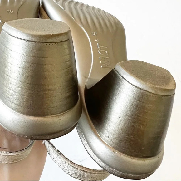 NAOT Metallic Leather‎ Sandals Size 40 Israel Summer Sheen Dance Formal Dressy - Picture 7 of 10